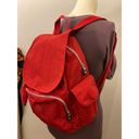 Kipling  15.5” x 12” x 6.5” Laptop Bag Red Bookbag Monkey Travel Backpack Flap Photo 4