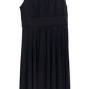 Max and Cleo  Black Pleated Sleeveless Knee Length Empire Waist Ruffle Dress 6 Photo 0