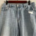 American Eagle Mom Jeans in Light Wash with Distressing Photo 3