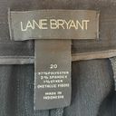 Lane Bryant  Women Black Silver Threaded Extra Wide Leg Dress Pants Size 20 Photo 4