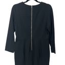 J.Crew  Dress Long Sleeve Zip-Up Ponte Sheath Black Women’s Size 8 Photo 4