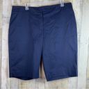 Jones New York  Signature Woman Stretch Navy Blue Size 20W Bermuda Shorts Photo 3