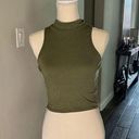 Alya Olive 🫒 Green backless turtle 🐢 neck crop top. Photo 0