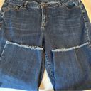 Lane Bryant  Girlfriend Crop Jeans Women's Plus Size 18 Mid Rise Blue Raw Hem Photo 10