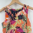 Kaari Blue  100% Linen Cutout Shoulder Tank Top Bright Floral SZ Extra Small NWT Photo 6