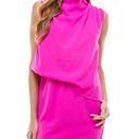 TCEC | NWOT | Asymmetrical High Neckline Dress | M | Magenta | CD01994 Photo 1