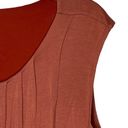 Garnet Hill  Pleated Knit Sleeveless Midi Dress Women Medium Stretch Tulip Wrap Photo 2