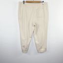 Ralph Lauren Lauren  Cream Drawstring High-Rise Joggers Women's Size Large L Photo 7