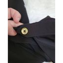 Anne Klein  Size L/XL Black with Gold Buttons and Folded Buttoned Sleeve Blouse Photo 6