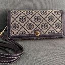 Tory Burch New  T Monogram Jacquard Wallet Crossbody Clutch Purse 135846 $348 Photo 0