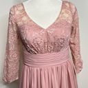 JJ's House JJ’s House Formal Floor Length Dress Dusty Rose NO SIZE Wedding Bridesmaid Lace Photo 4