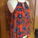 Collective Concepts Boho Bright Floral Halter Style Top Photo 4