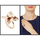 Ted Baker 💕💕 Rose Gold Glitter Enamel Breeze Ring Photo 1