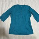 Butter Soft Teal Blue Scrub Top Photo 1