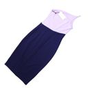 Crystal Sky One Shoulder Color Block Midi Dress Purple Size S Photo 2