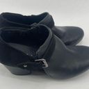 American Eagle  Womens Ankle Boots 2.5" Block Heels Zipper Buckle Suede Black 9M Photo 9