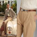 Ralph Lauren NWT  Wool High Waisted Straight Leg Pleated Trouser Dress Pants 14 Photo 3