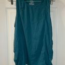 Xersion  Teal Scoop Neck Sleeveless Ruched Side Quick-Dri Tank XL Photo 0