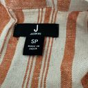 Jason Wu J  Regular Striped Linen Button Front Jumpsuit Terracotta Sizs Small Photo 10