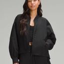 Lululemon  Lightweight Bomber Jacket Cinch Hem Black Size XL NWT Photo 0