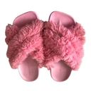 Wild Diva Lounge  Women's Faux Feather Pink Slipper Slides Sandals Size 8 Photo 0