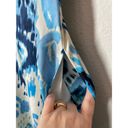 Donna Morgan  Sleeveless Fit Flare Dress Knee Length Blue Batik Print 8 Pockets Photo 4