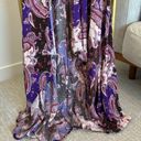 Meghan LA paisley tie waist kimono duster length brown pink purple maxi sz S Photo 5