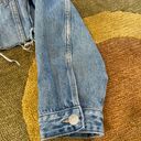 Garage Denim Jean Jacket Cropped Frayed Size Large Photo 3