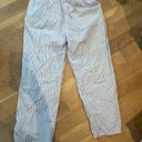 Blue and white striped linen pants Multiple Photo 1