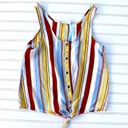 Pink Rose  Colorful striped Sleeveless top Small Photo 1