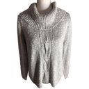 Sag Harbor  Missy Grey Metallic Turtleneck Pullover Long Sleeve Sweater Photo 30