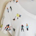 Style & Co  White Short Sleeve Shirt Skaters Whimsy Tees Size Small Photo 3