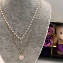 Love Pendant Double Collar Chain Necklace Photo 1