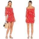 MISA Los Angeles 💕💕 Darla Paisley Off-The-Shoulder Dress ~ Red Floral XS Photo 2