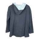 Gaiam  Yoga Full Zip Hooded Sweatshirt Dark Grey Mint Blue Women's Size XL Photo 1