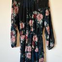 Yumi Kim Falling in Love Class Act Black Floral Long Sleeve Mini Dress M Photo 2