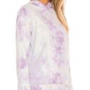 frankie's bikinis  Aiden Hoodie and Sweatpant Set Lilac Tie Dye Size Extra Small Photo 1