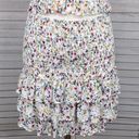 Olivaceous  Smocked Cottage Floral Ruffled Mini Skirt-Large Photo 0