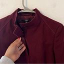 Hugo Boss Boss  cranberry red wool pleated fitted peplum button front jacket Photo 6