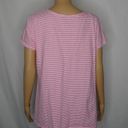 Garnet Hill Green Cotton by  Striped T Shirt Blouse Photo 6