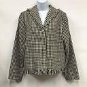 Houndstooth StoneBridge womens jacket blazer suit black & white  fringe small Photo 0