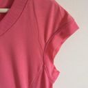 Calia by Carrie CALIA Coral Pink Mesh Panel Atheltic Workout Short Sleeve Top Photo 3