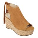 Marc Fisher SueAnn Suede Tassel Platform Wedges Photo 0