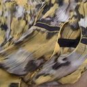 BCBGMAXAZRIA Y2K BCBG fairy core boho top cap sleeve yellow and beige 100% silk size small Photo 6