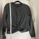 Lululemon  Tuck & Gather Pullover Sweatshirt Heathered Mod Black Size 8,10? Photo 8