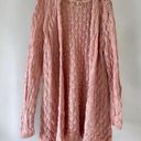 Leo & Nicole  Pink Crochet Knit Cardigan Kimono - Size XXL Photo 0