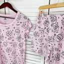 Disney  Winnie The Pooh Pajama Sleep Set Tee Shorts Pink Medium Photo 4