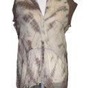 Young Fabulous and Broke Young, Fabulous & Broke beige tie-dye sleeveless button-down top size L Photo 0