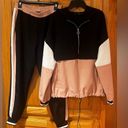 ZARA  2 Piece Colorblock 1/4 Zip Hooded Sweatshirt & Jogger Pants‎ Tracksuit L/XL Photo 5