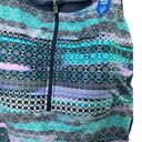 Free Country  Swimwear 1/4 Zip Tropic Turquoise Racerback Swim Top XXL  NEW Photo 3